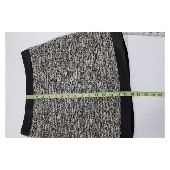 RAG & BONE Skirt Womens XO W27 Kensington Tweed Mini Lamb Leather back zip - Picture 8 of 13